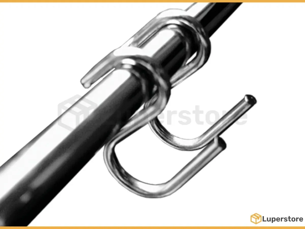 Suporte de cozinha Double Hooks X 6 Un para 12 utensílios cromados