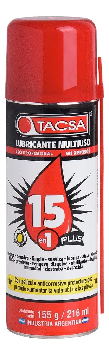 Lubrificante 15 em 1 Plus Tacsa, pacote de 216 ml X24 P