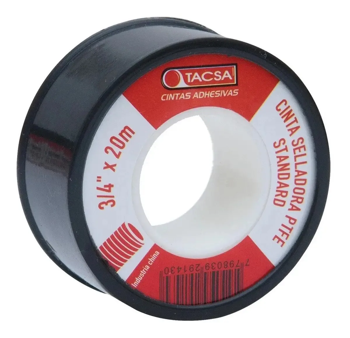 Fita adesiva Tacsa TacsaFlon ptfe cor branca 20m 12 unidades
