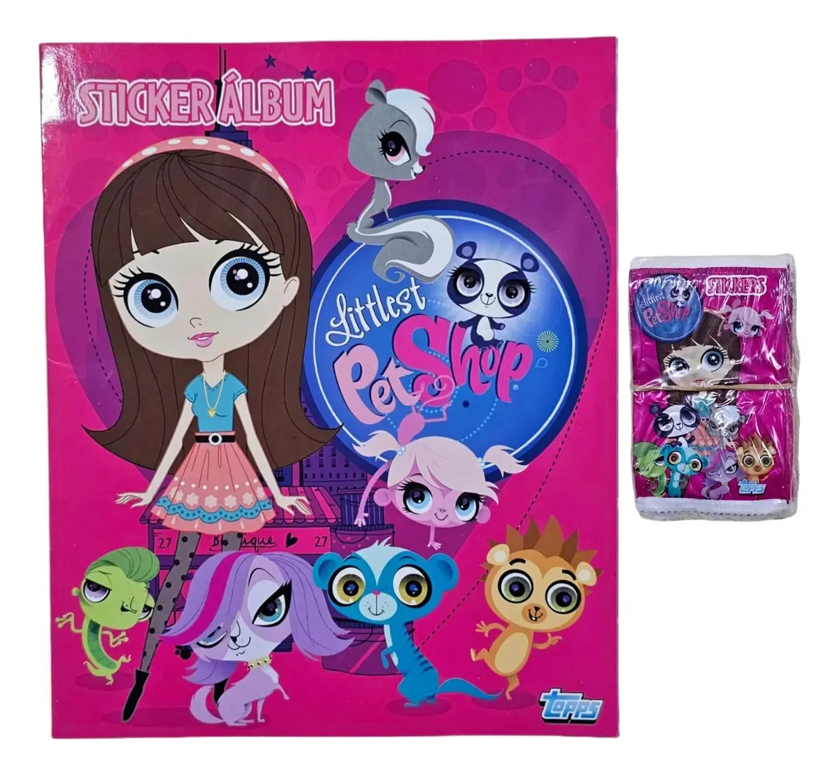Estatuetas do álbum Littlest Pet Shop + 20 envelopes Fs