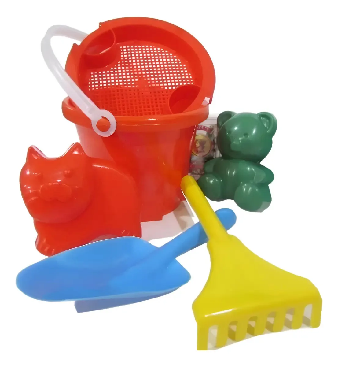 Conjunto de moldes de balde de praia Shovel Rake Strainer Jing Mca