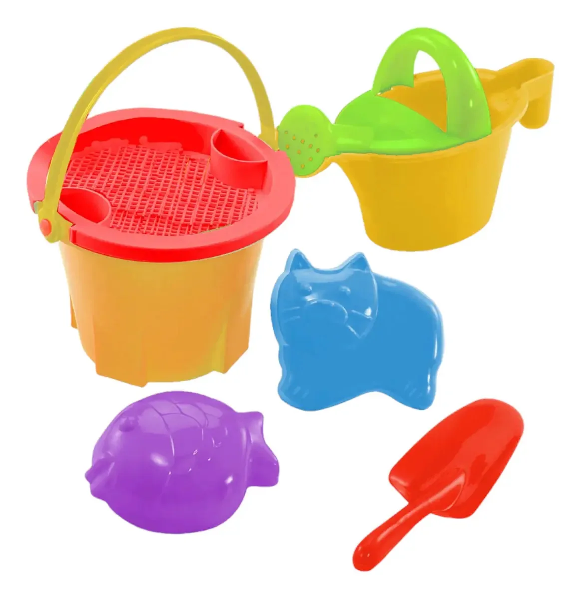 Conjunto de praia - Conjunto de chuveiro Bucket Shovel 2 molds Jng Toy