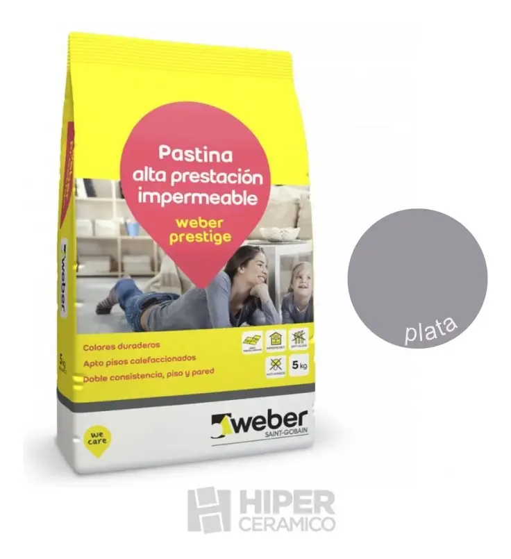 Porcelanato Pastina Weber Prestige 5 kg Disom Silver