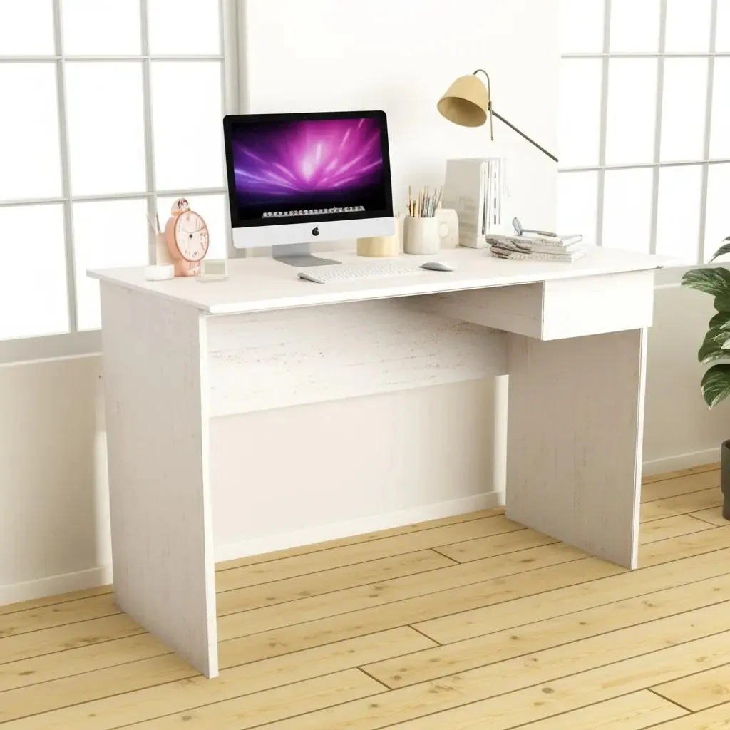 Mesa de mesa de melamina PC Notebook 1 gaveta Orlandi Modern