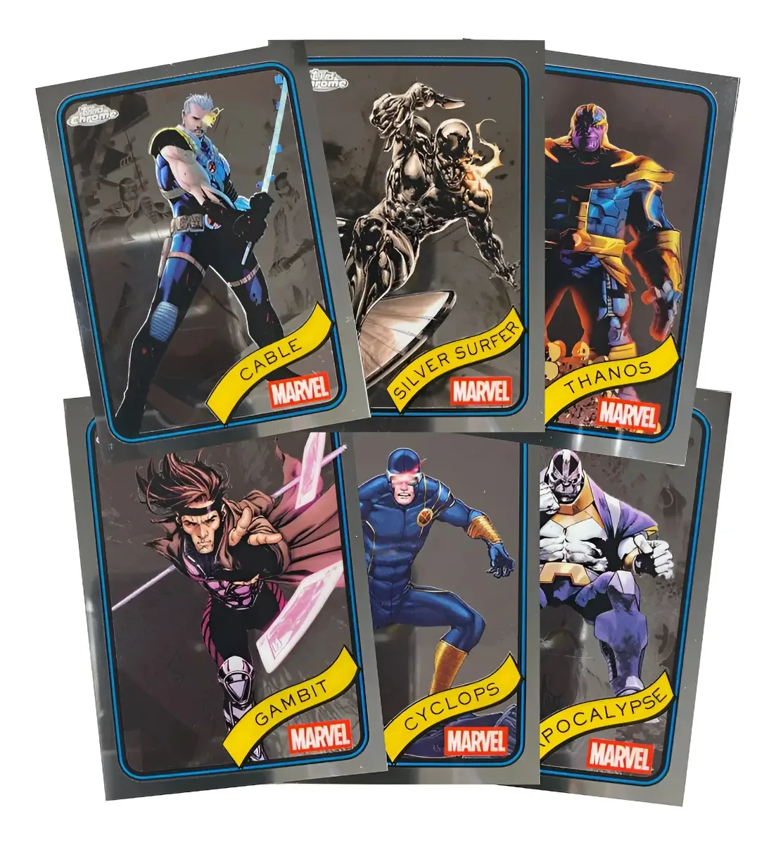 Jogo de cartas colecionáveis Marvel Chrome Topps de 1 mazo con 5 cartas
