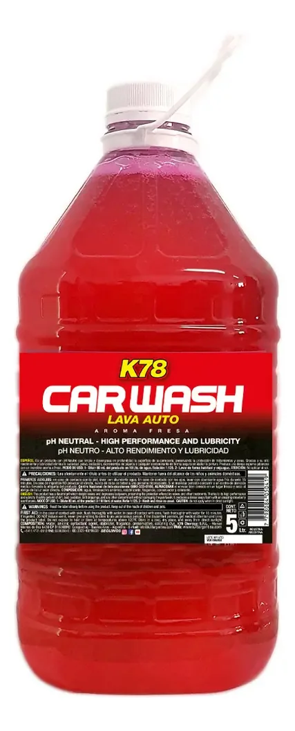 Shampoo para lavagem de carros K78 Maximum Brightness 5 Lts Ph Neutral Cars