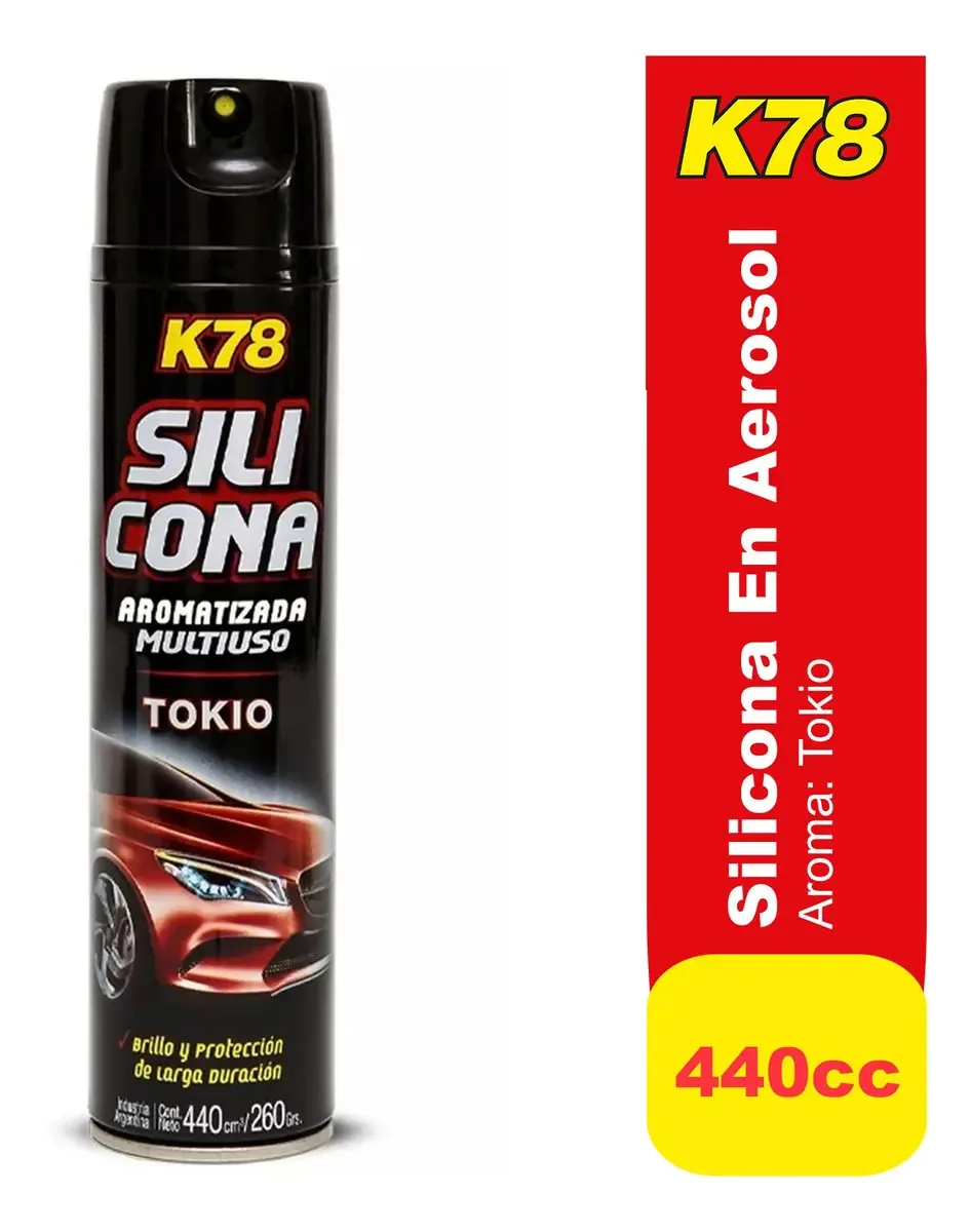 Silicone em aerossol perfumado multiuso K78 Cod207 - Fragrância Nolin Tokyo