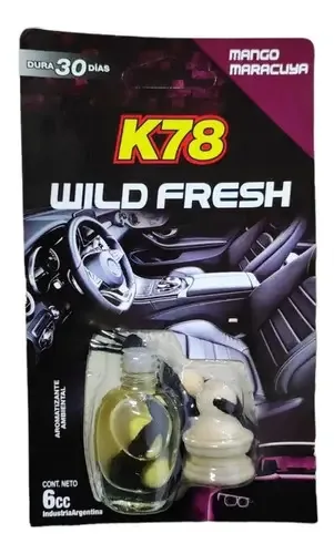 Difusor de fragrância K78 Wild Fresh Auto Pendant Fragrância de manga e maracujá Fragrância de manga e maracujá