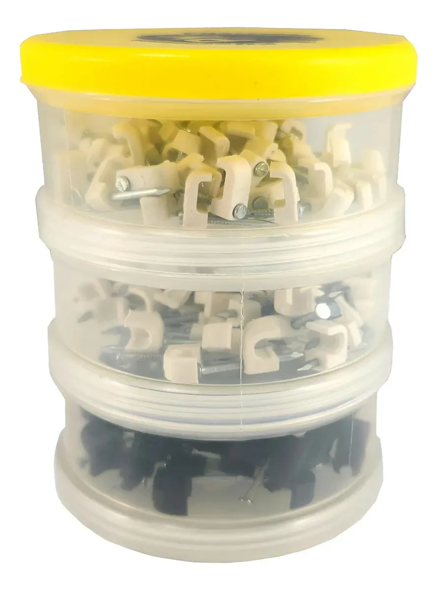 175 braçadeiras, cabos de pregos, coaxiais, planos, nº 6,8, + planos, nº 8, 12 cm