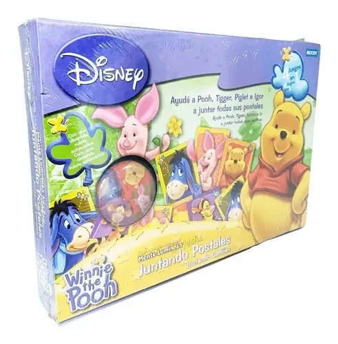 Jogo de tabuleiro coletando cartões postais Winnie Pooh 4 In 1 Moody