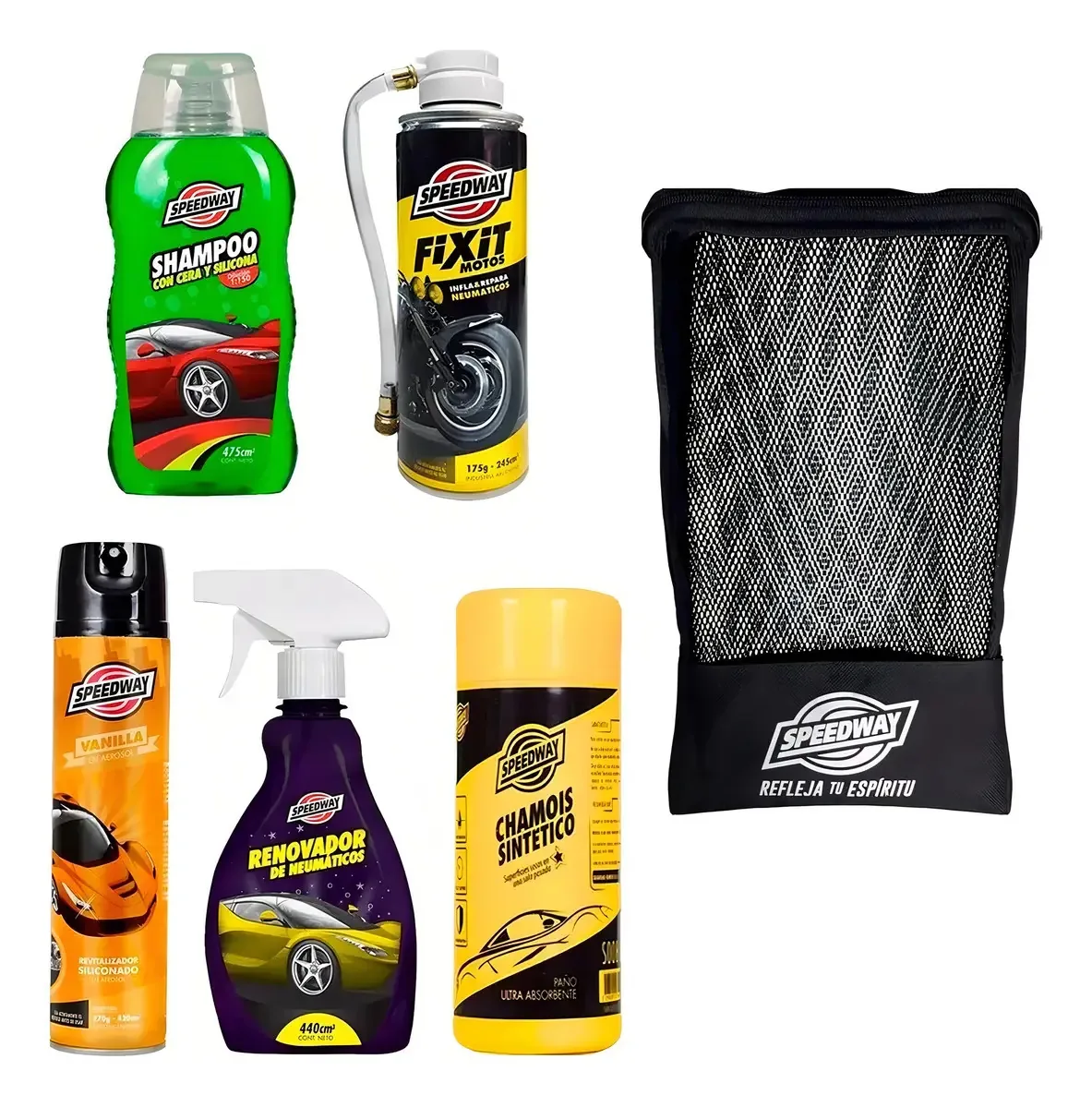 Kit de lavagem de shampoo Speedway Vehicle Kit de lavagem Shampoo com cera e silicone em kit de 0 l com aroma de jardim