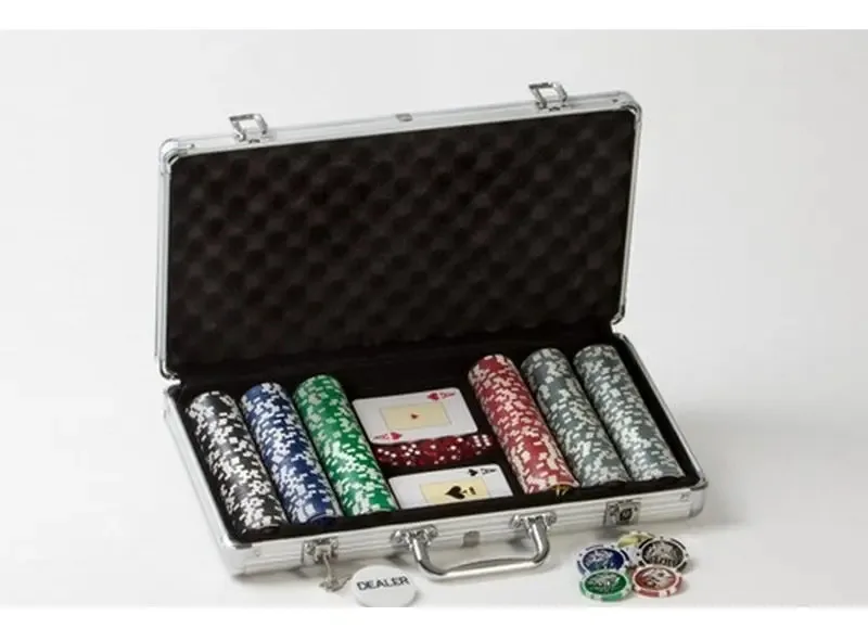 Arquivo de Poker Old Player 300 Fichas Laser Numeradas C/cartas