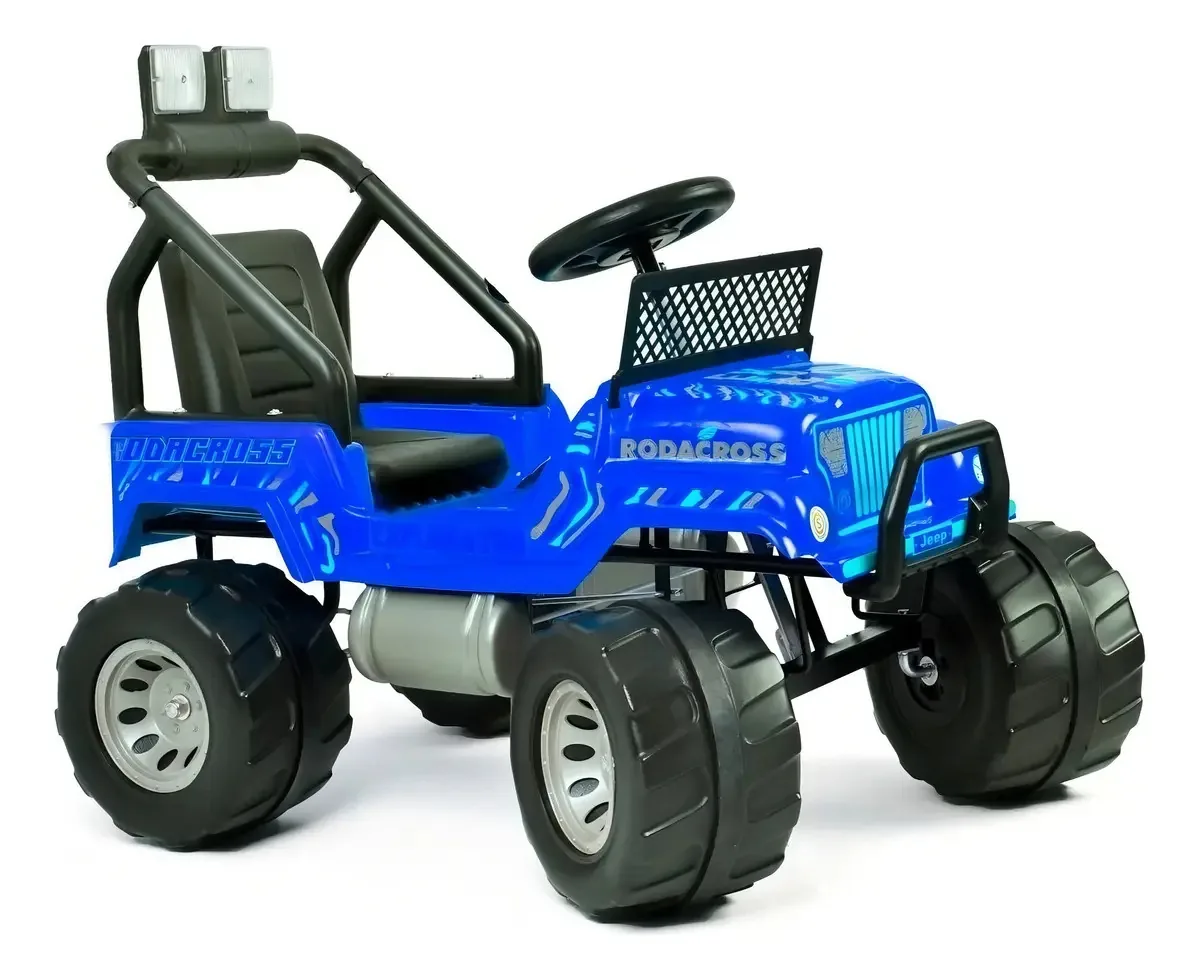 Caminhonete automática Jeep Explorator A Pedal Rodacross Srj Cor azul
