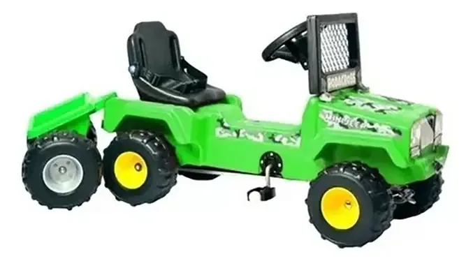 Trator todo-terreno Jeep Auto A Pedal Rodacross, cor verde
