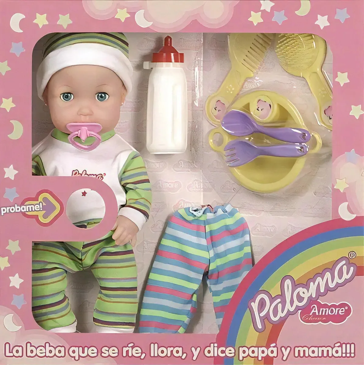Boneca Miluplast com roupas e acessórios