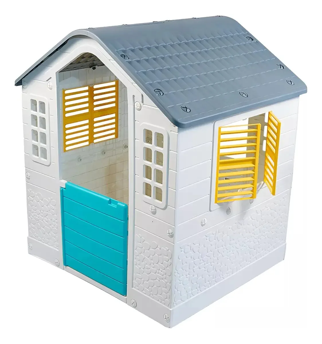 Casa infantil de plástico interior/exterior, cores brancas