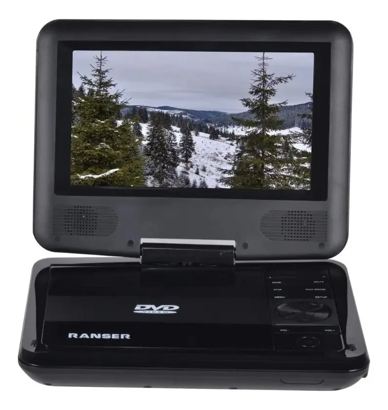 Tela giratória portátil Dvd Ranser Pdvd07b, cor branca