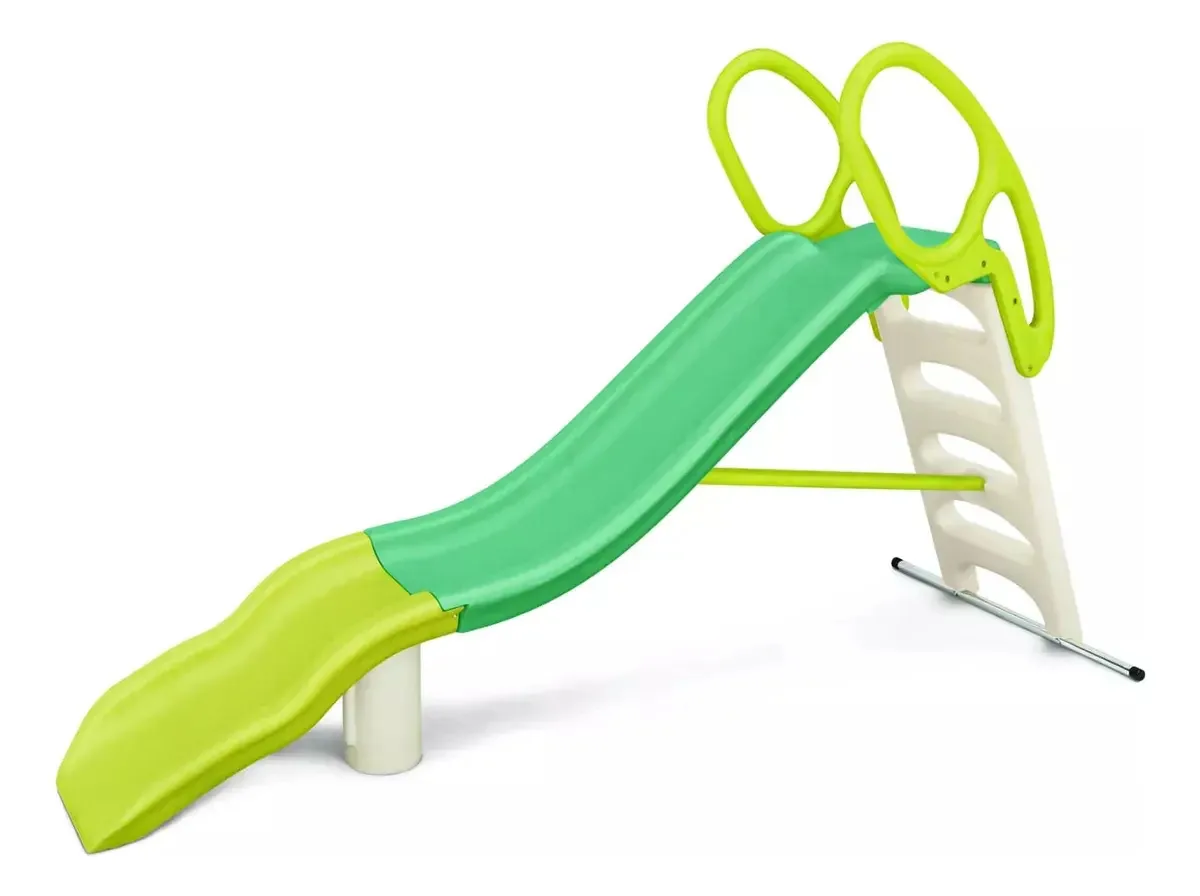 Escorregador infantil com ondas, 4 etapas, 5 níveis, cor Vegui, verde claro