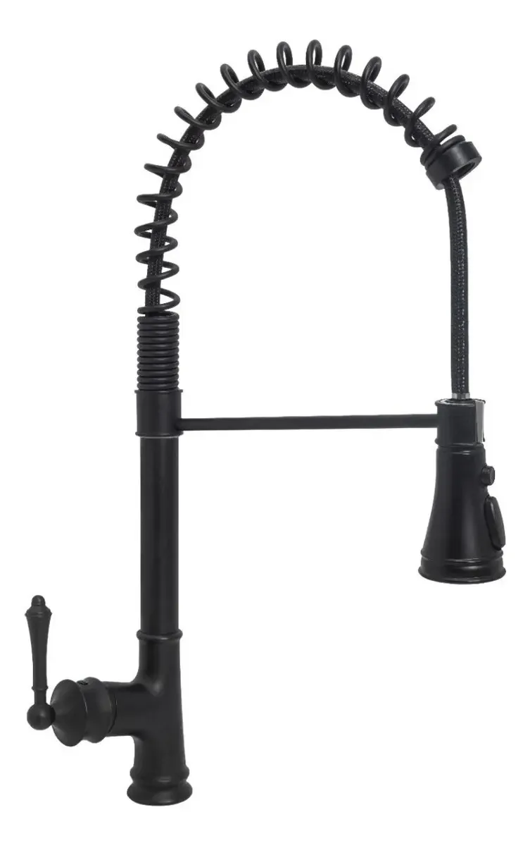 Torneiras de cozinha colonial Mozart Gourmet Colonial Black Colonial Cor Cromada