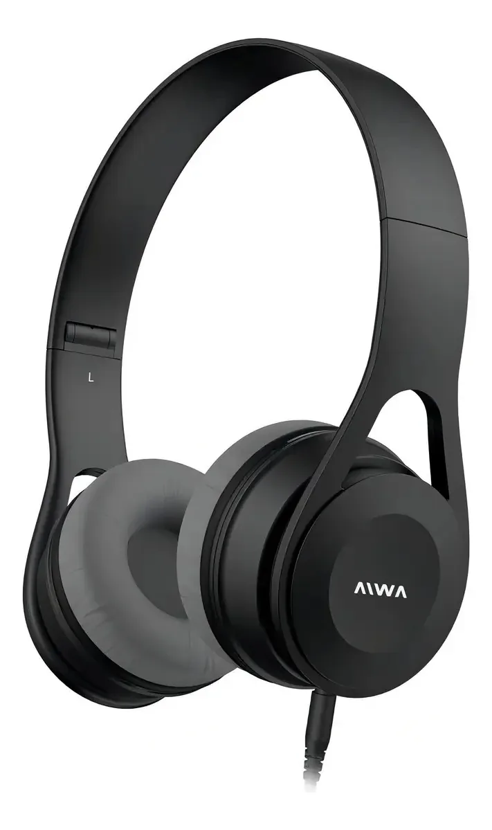 Fone de ouvido viva-voz dobrável preto Aiwa Ava-102n