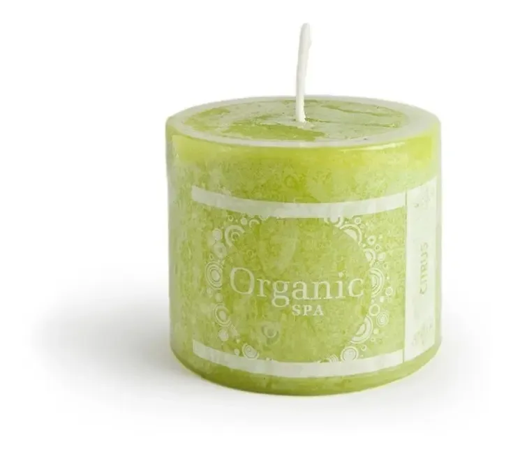 Spa Orgânico Vela Aromática 6x6 Citrus