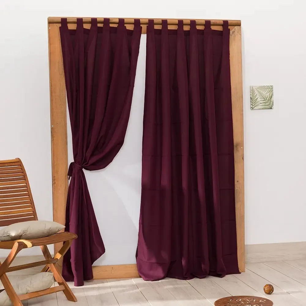 Cortinas Ambientais 145x210 Casablanca Agostina Design Cor Borgonha