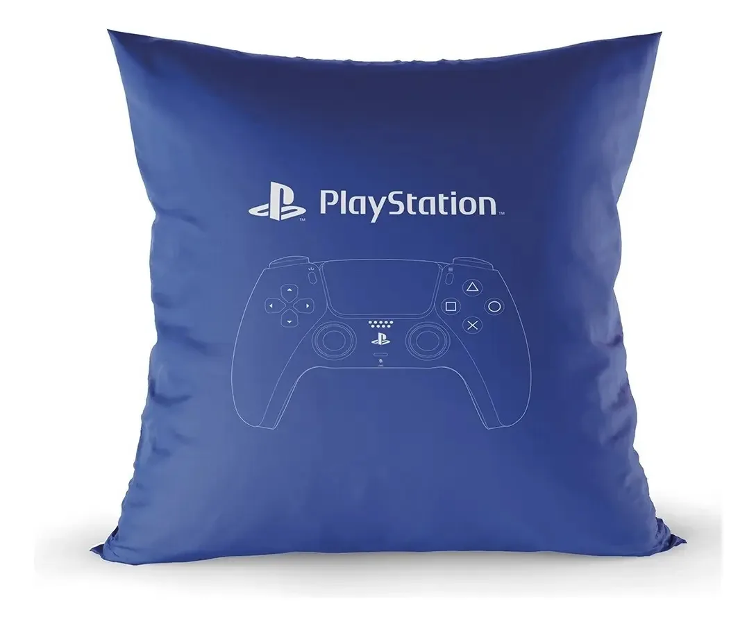 Almofada de impressão digital Playstation Color Play Blue 45x45cm