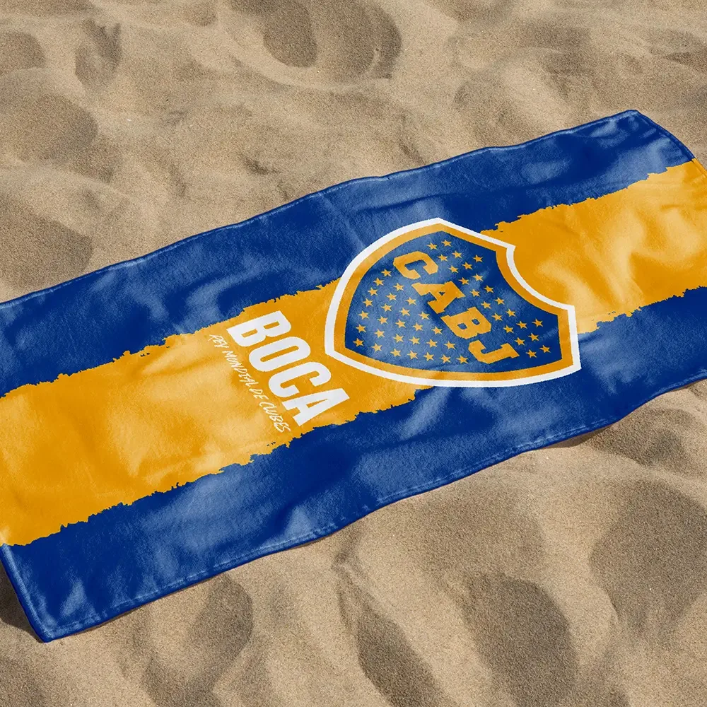 Porta-toalhas de praia Boca Juniors azul