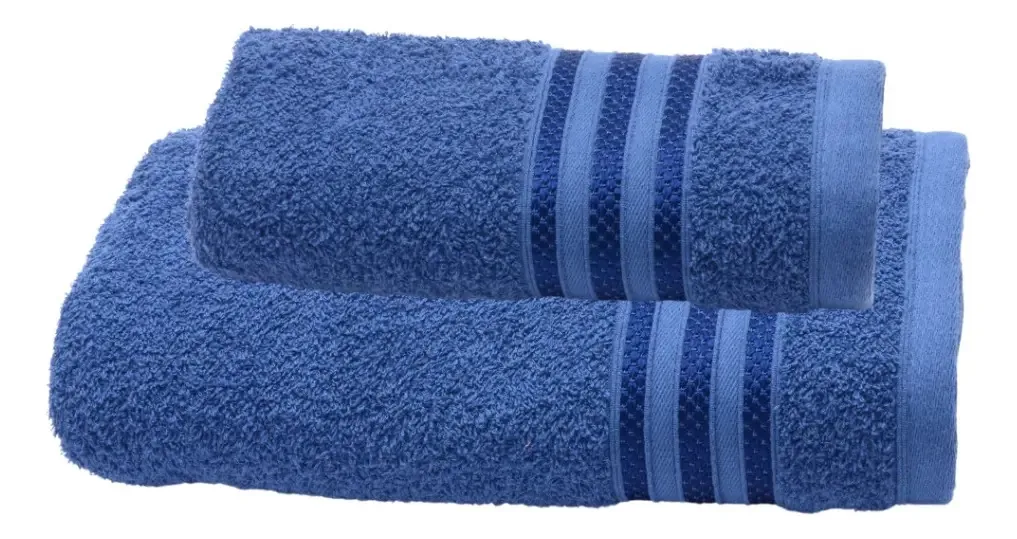 Conjunto de toalhas e toalhas Casablanca 400gr Cor Azul Lisa