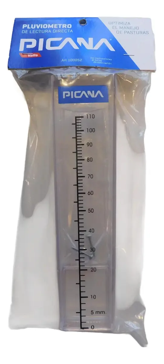 Medidor de chuva retangular de plástico transparente Agro C Stand