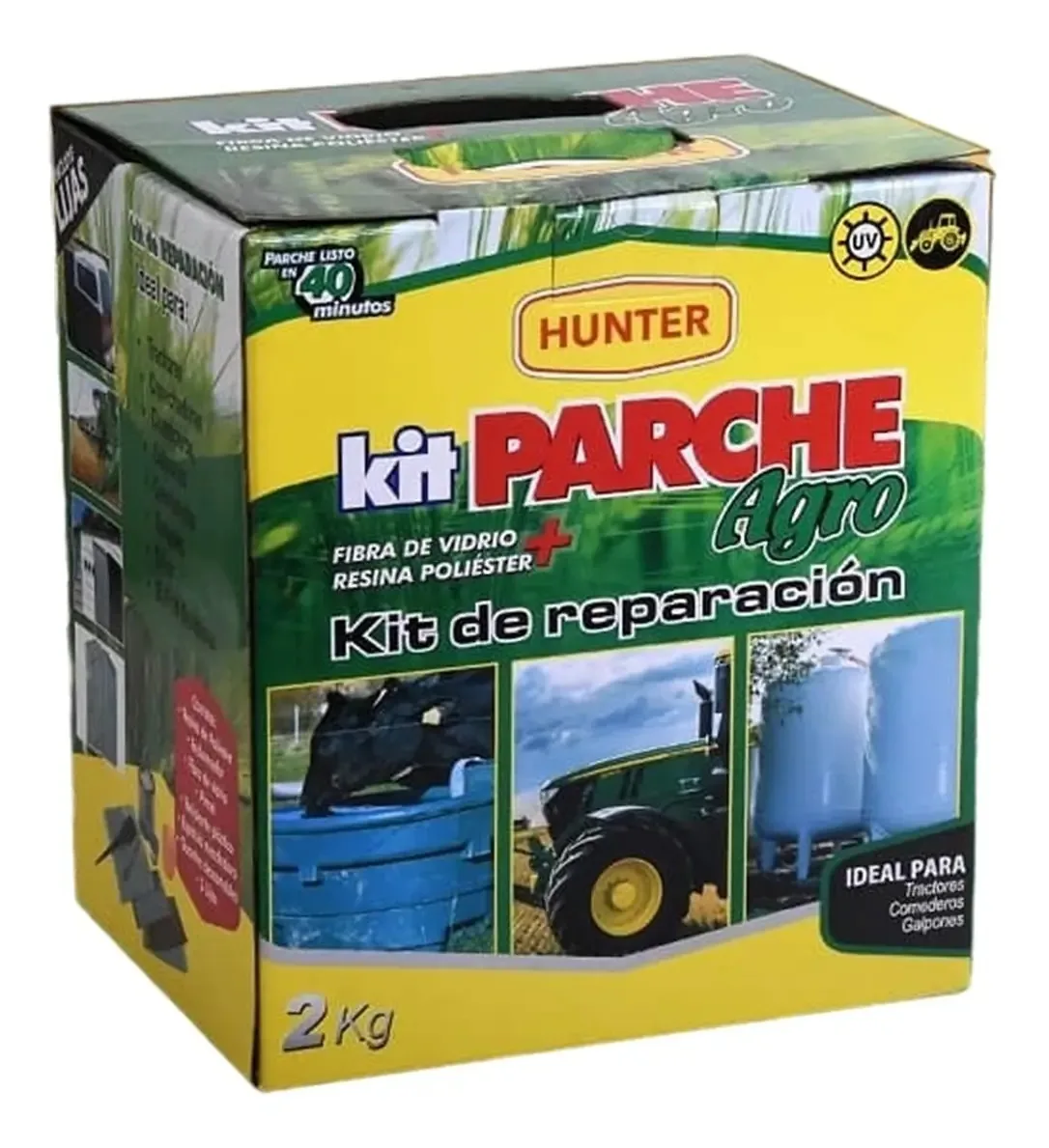 Kit de adesivos de reparo de fibra de vidro Hunter Resin Agro 0.5 Número de grãos 0