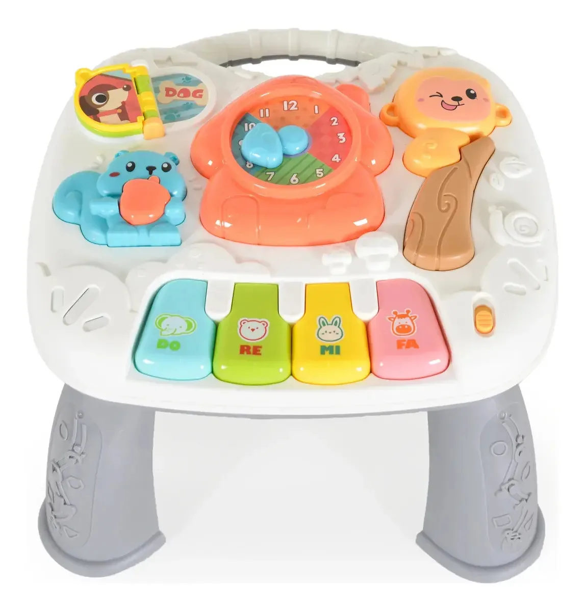 Brinquedos de mesa didáticos, atividades, luz Cici Babymovil, colorida, cinza