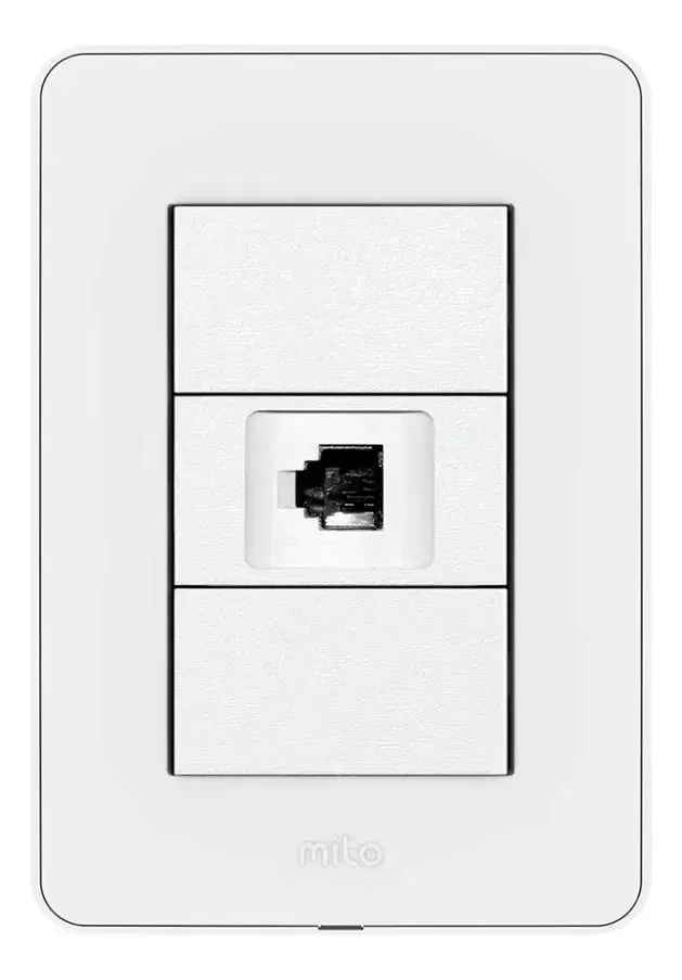 Pacote de cartões telefônicos Jeluz Verona Mito Armed Module x2u, cor branca