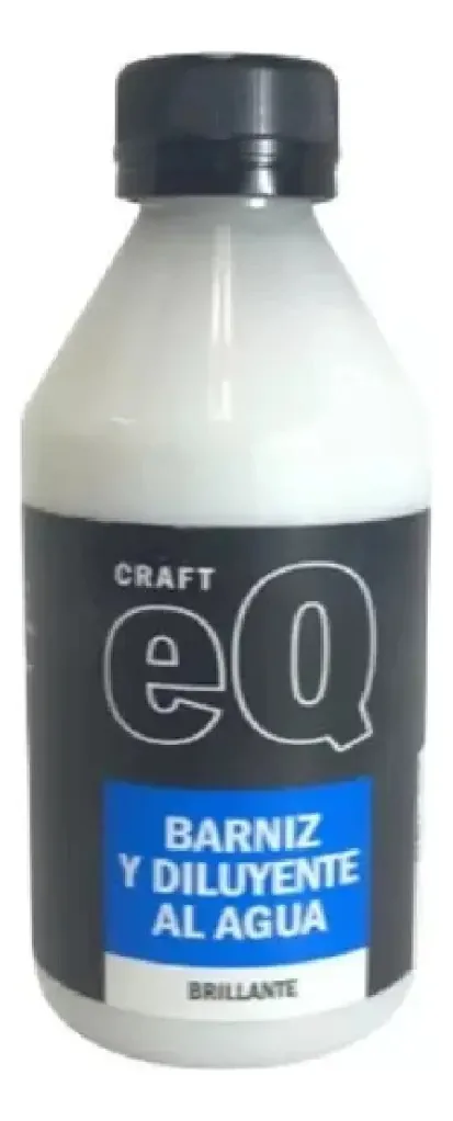 Verniz acetinado mate brilhante de 1 litro Eq Arte e diluente