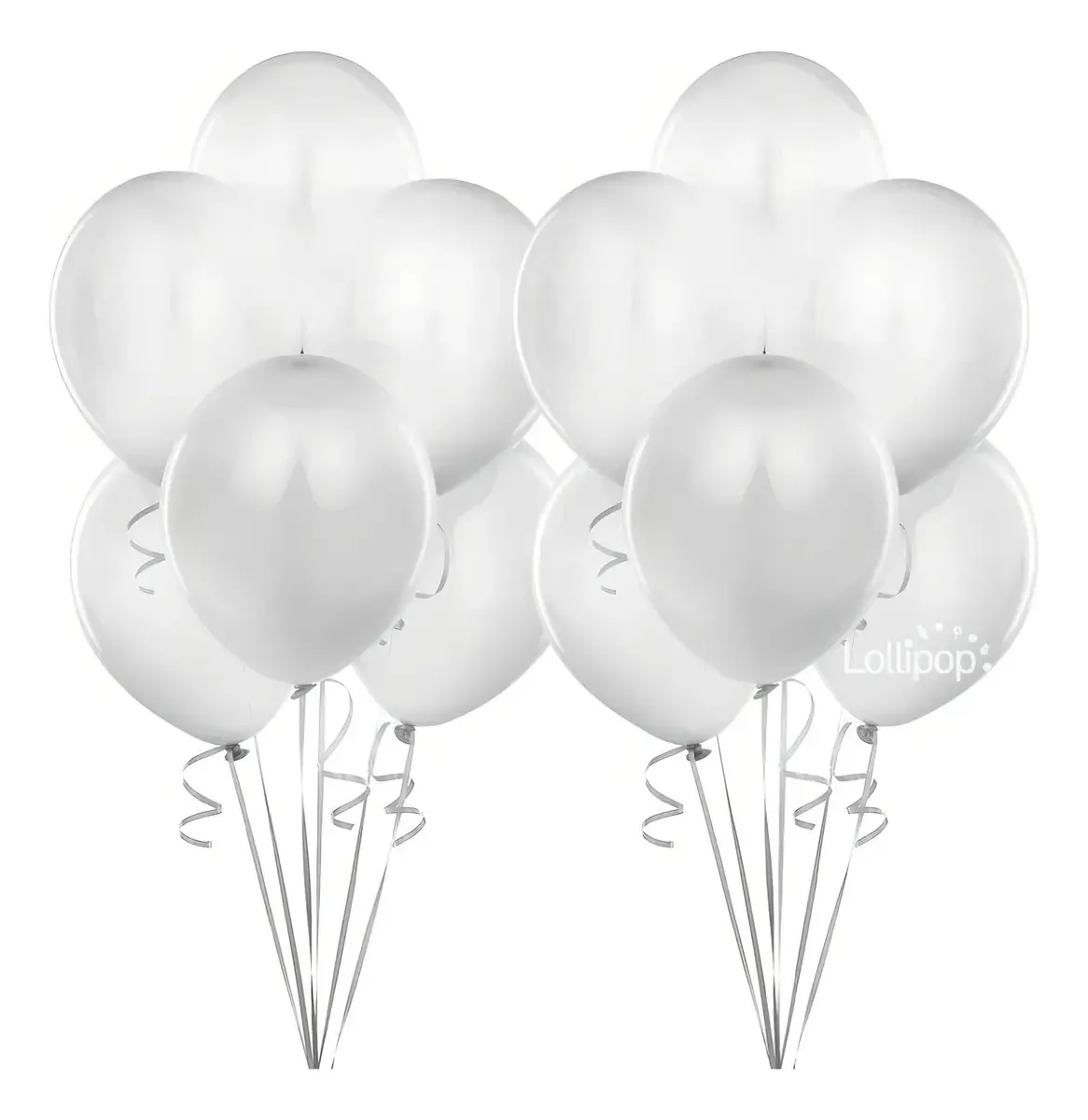 Globos Blancos Perlados X 25 U - Pirulito