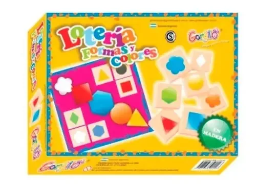 Formas e cores de loteria em madeira Gordillo Mes-Lot-6