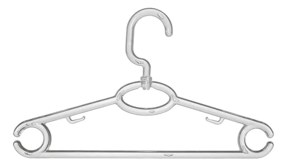 Cabides Cinquetti Magazzino Para Blusas Kit De 30 Unidades Cor Transparente