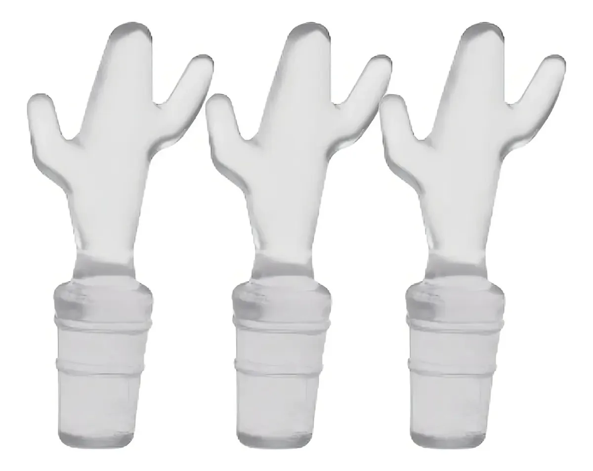 3 Tampas Para Fechar Garrafa De Vinhos Espumante Rolha 8x2cm