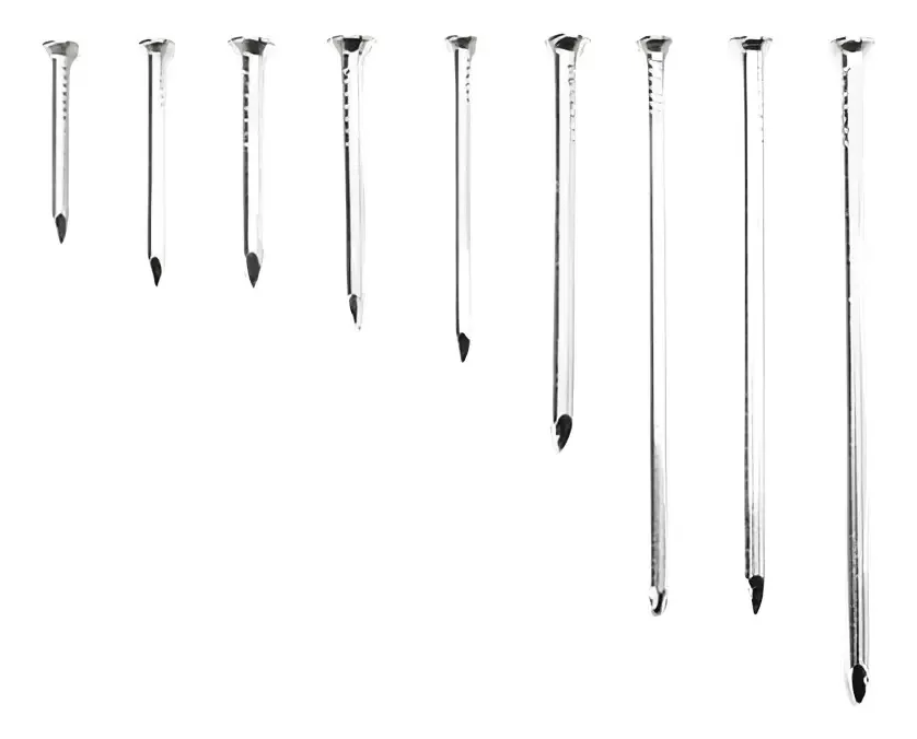 Pregos de aço da cabine. Plano 2,50x40mm x75UN