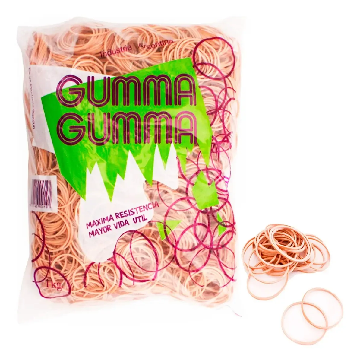 Bandagens elásticas de borracha natural de 40 mm 24 sacos de 500 gr de rosa