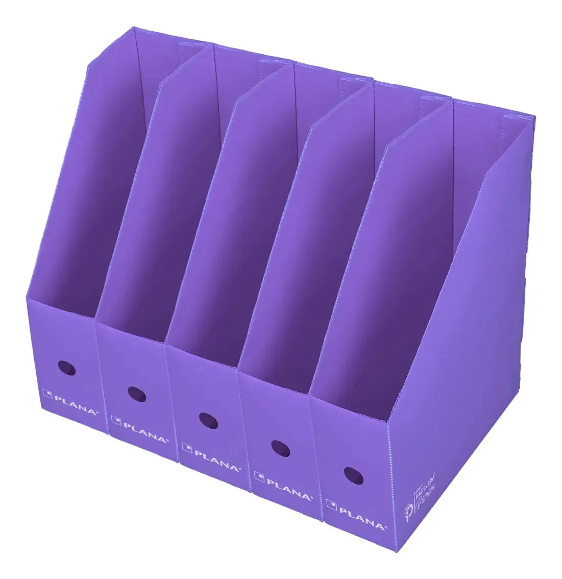 Pacote de porta-revistas de plástico plano com 25 unidades, cores, cor: violeta