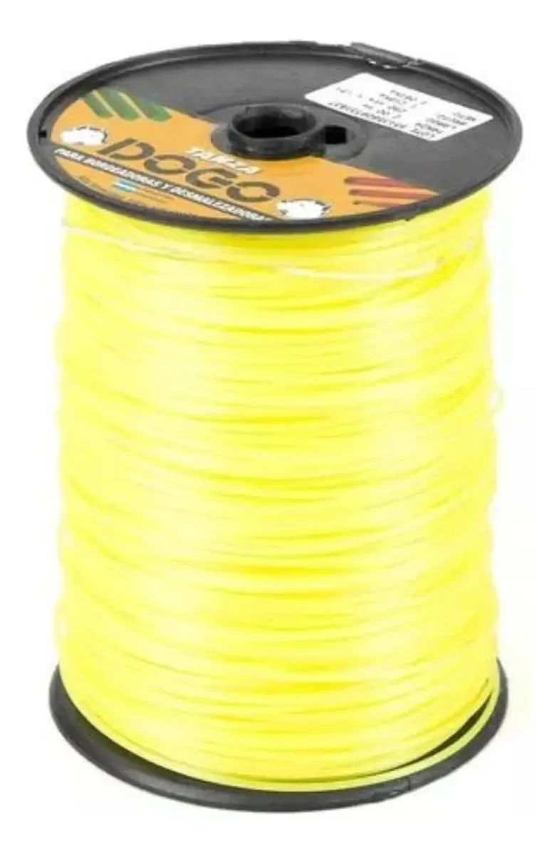 Bobina de nylon de tamanho redondo de 3,0 mm com borda amarela de dogo de 1 kg