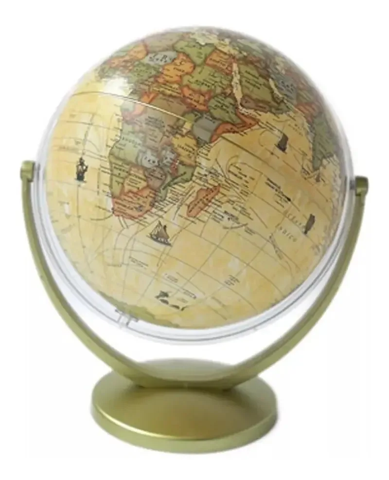 Base plástica multigiratória Earth Balloon 14cm Ø 147awd Lelab Base Color Metal Screen Color Marrom claro