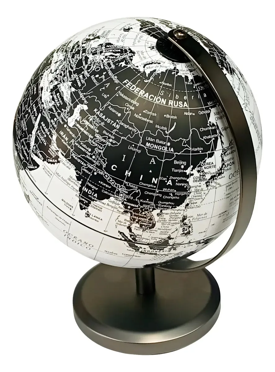 Globo Glover de 14 cm de diâmetro preto e branco