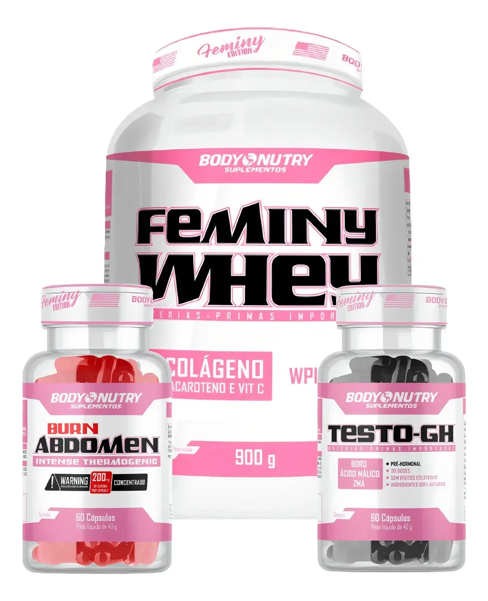 Combo Suplementos Feminino Academia Crossfit Treino Intenso Sabor Chocolate