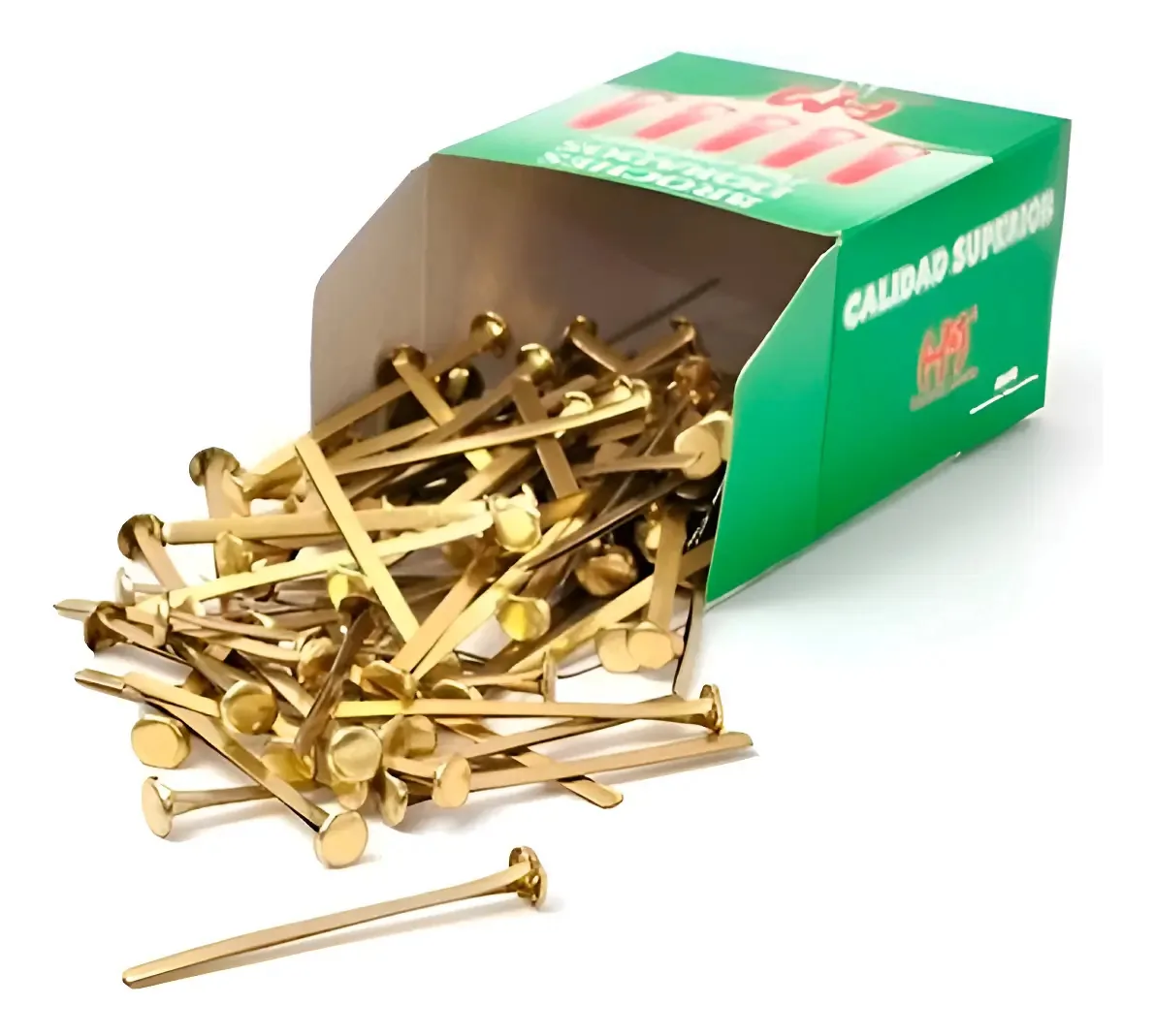 Broches Hm Gold - pretos de 2 a 16 mm - X 3 caixas de 100 broches. Cor: ouro