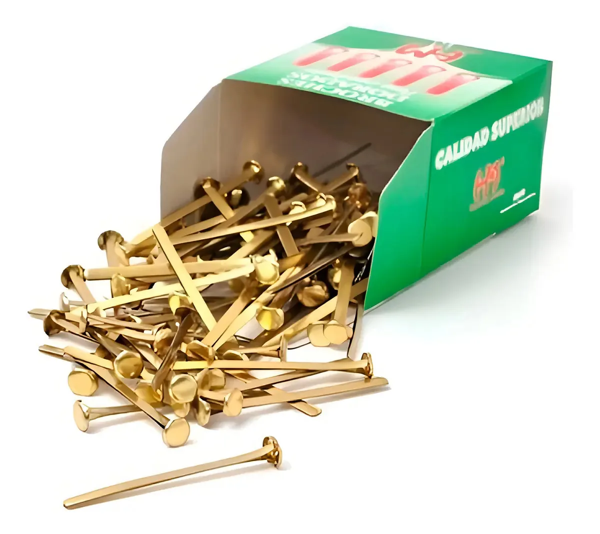 Broches Hm Gold - pretos de 10 a 50 mm - X1 caixas de 100 broches. Cor Dourado