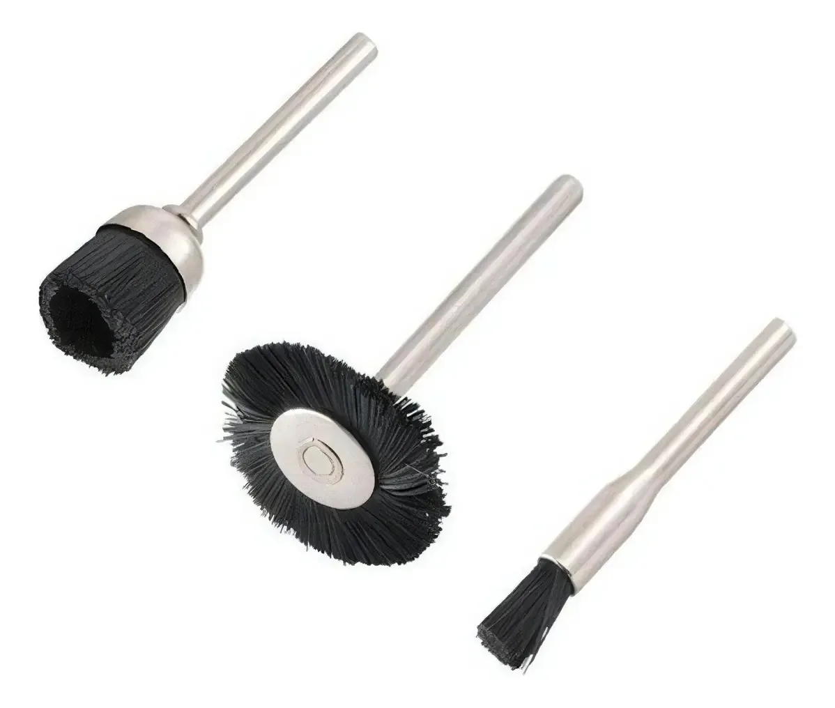 Acessórios Para Micro Retifica 3 Escovas De Nylon