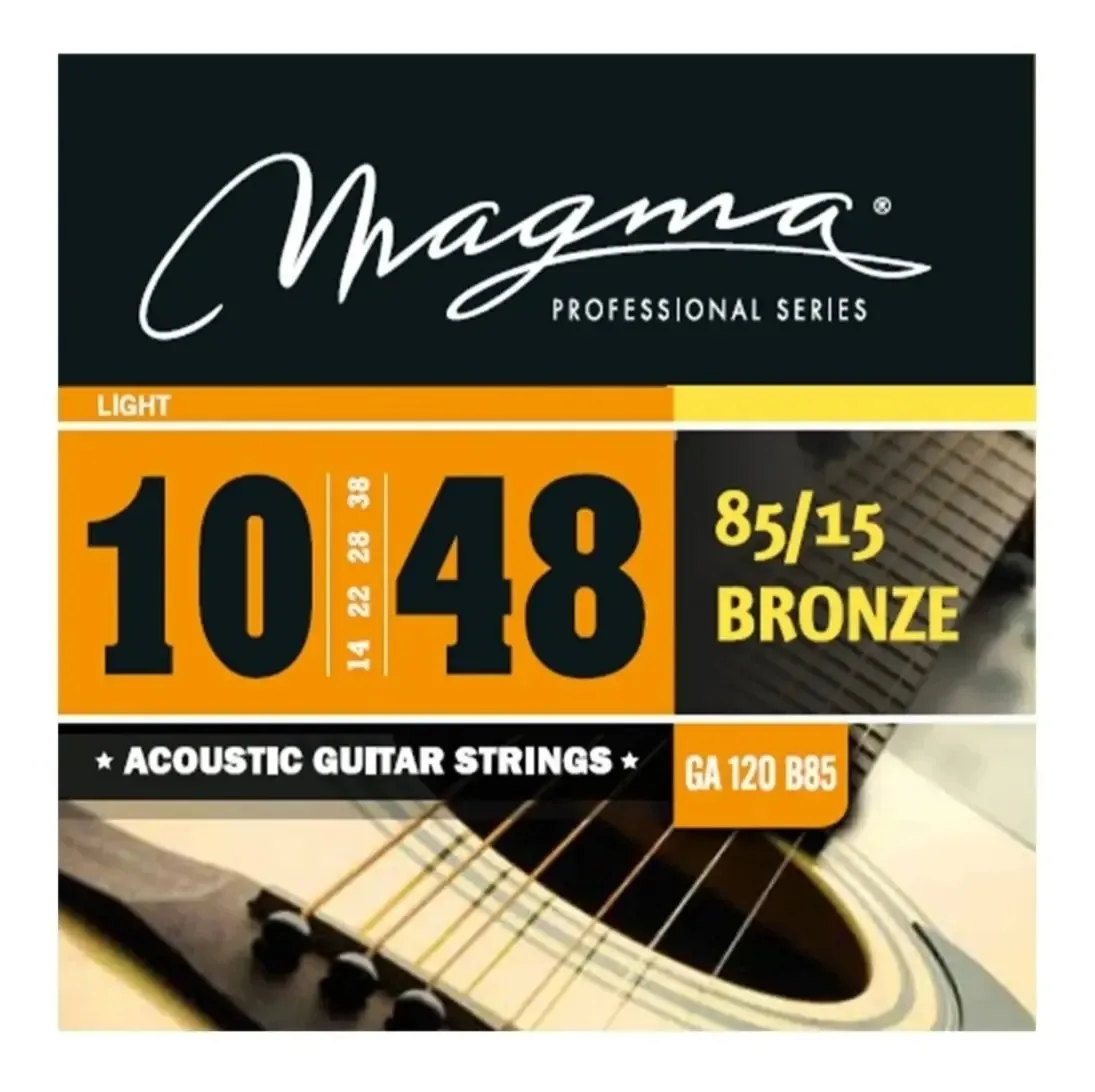 Cordas para guitarra acústica Strung String Magma 010