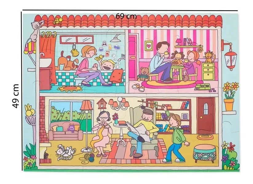 Family Jigsaw Puzzle Floor Giant Children's Puzzle